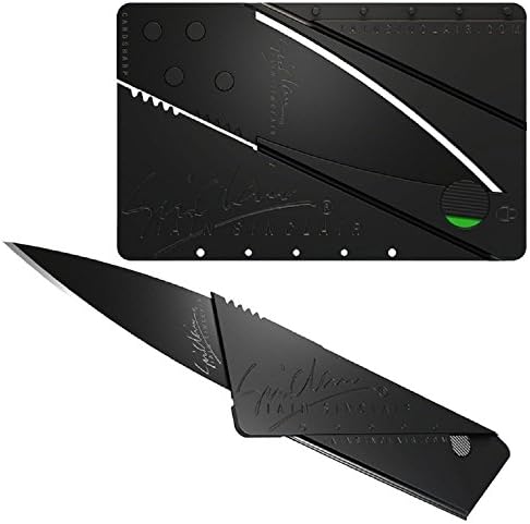 Iain Sinclair CardSharp 2 Folding Credit Card Tool 2.6" Black Blade