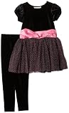 Rare Editions Girls 2-6x Tutu Flocked Legging Set