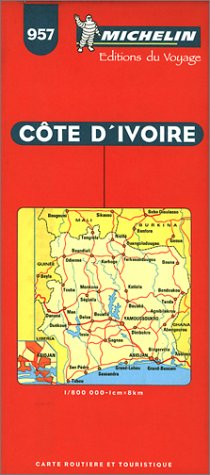 Michelin Ivory Coast Map No. 957 (Michelin Maps & Atlases)