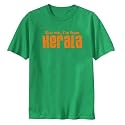 T-SHIRT GREEN " KISS ME , I'M FROM KERALA " INDIA