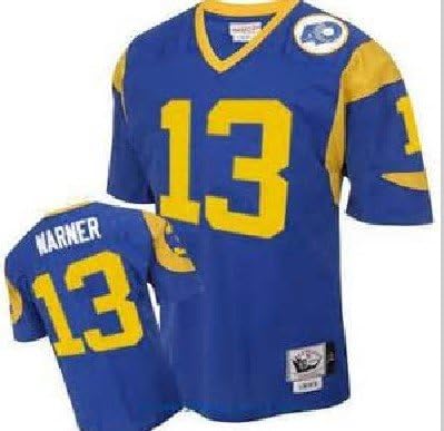 Classic No.13 St. Louis Rams Unsigned Custom Blue Football Throwback Jersey for men -XXXL