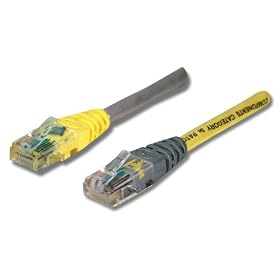 Belkin Cat5e Moulded UTP Crossover Cable (Yellow Cable with Grey Boot) 5m