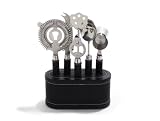 Metrokane VIP 7-Piece Bar Tool Set, Black (plus Caddy)