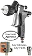 Devilbiss TEKNA Model No. 703517 ProLite Uncupped High Efficiency and HVLP Gravity Feed Spray Gun with both 1.3 and 1.4mm Fluid Tip Set-ups and both TE20 (High Efficiency) and HV30 (HVLP) Air Caps (Includes a Digital Air Adjusting Valve)