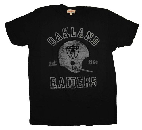 Oakland Raiders NFL Football Junk Food Originals Vintage Style Faded T-Shirt Tee Select Shirt Size: Medium