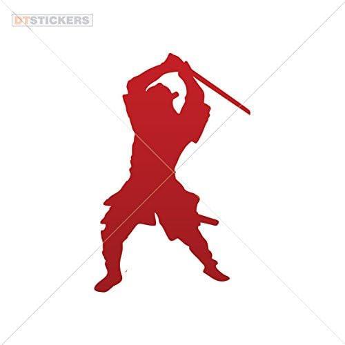 Decal Vinyl Samurai Ninja Tru Car window jet ski fantasy soldier leader eyes (18 X 11,7 Inches) Red Dark