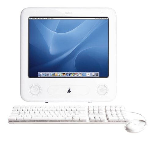 Apple eMac Desktop 17" M9252LL/A (1.0-GHz PowerPC G4, 128 MB RAM, 40 GB Hard Drive, DVD/CD-RW Drive)