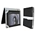 CrazyOnDigital Folio Black White Leather Case For Apple iPad