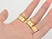 Leegoal Newest Punk Shiny Gold-tone Metal Cute Band Midi Knuckle Ring (1 set of 9pcs)