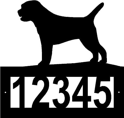 Custom Crafted BORDER TERRIER Steel Address Sign