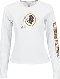 Washington Redskins Women's White Long Sleeve Giant Logo Too Tee