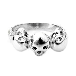 Sterling Silver Ring - Skulls - Size: 5-12