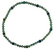 Anklet - A10 - Swarovski TM Crystal and Fire Polished Faceted Glass Beads - Stretch ~ Tourmaline (Dark Green)