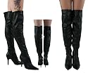 LB40 Damen Overknee Stiefel mit hohem Absatz
