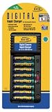 Digital Concepts Rapid Charger with 8 AA Rechargeable 1800 MAH NIMH  Batteries
