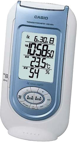 CASIO wave ceptor 電波デジタルインテリアクロック DQD-600J-7JF （福島・九州両局対応） 温度・湿度・カレンダー表示