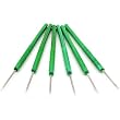 Pick Single Ended, Pointed Green Handle 6pc