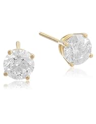 IGI Certified 14k Gold Round-Cut Diamond Studs (1.5 cttw, H-I Color, SI2-I1 Clarity)