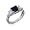 Eve's Addiction Linette's Sapphire and Diamond CZ Engagement Ring, 5