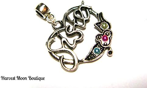 Sister Necklace Heart Floral Handmade by Artisan Angie Pinkal Great Christmas Gift Stocking Stuffer Your Choice of Chain Gift Wrapping Available