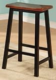 Aspen Oak/Black Wood Bar Stool (Set of 2)