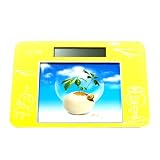 Portable Electronic Digital Bathroom / Personal Scale With Photo Frame, Clock And Thermometer : Yellow