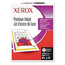 Xerox Premium Inkjet Paper, 98 Brightness, 24lb, Letter Size, White, 500 Sheets per Ream