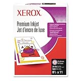 Xerox Premium Inkjet Paper, 98 Brightness, 24lb, Letter Size, White, 500 Sheets per Ream