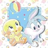 Looney Tunes Blue Party Pack Small (53 party items - plates, cups, napkins, tablecover, party boxes, party hats)