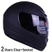 Automotive : 901-mattebk-pl Matte Black Full Face Motorcycle Helmet DOT +2 Visor (Small)