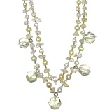 Citrine, Freshwater Cultured Pearl & Quartz Necklace, 16