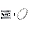 I'd Rather Be Knitting Italian Charm Bracelet