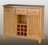 Buffet - Natural Wood Buffet with Stainless Top - Home Styles - 5100-0013