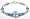 Aquamarine Birthstone Sterling Silver Swarovski Crystal Handmade Beaded Bracelets
