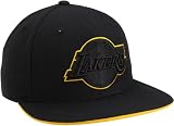 NBA Men's Los Angeles Lakers Black Flat Brim Flex Hat - Tx83Z, Large/X-Large , Black