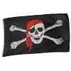 Piratenflagge - Pirat mit rotem Kopftuch
