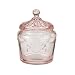 Shabby Chic Swirl Glass Cotton Jar - Pink