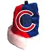 Santa Hat Holiday Ornament - Chicago Cubs