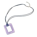 Nvie's Modern Uni-bead Resin Pendant Necklace - Blue