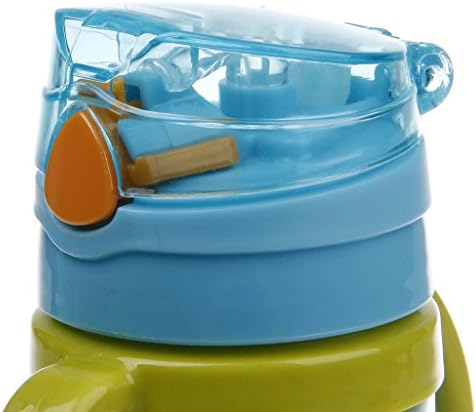 10YEAR Cille XL-1403 Children Bottle Baby Straw Cup Holding Cup - Blue + Green + Transparent (400ml)