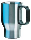 Isosteel Auto-Isolierbecher, doppelwandiger Edelstahl, 0.4 Liter, Kunststoffdeckel - 