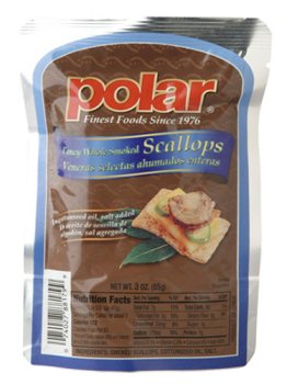 12 Pack Case of 3 oz. Smoked Scallops Pouch by Smoked Fish