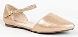 Breckelles DOLLEY-01 Basic Pointy Toe Ankle Strap Ballet Flat