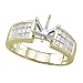 Jewelry : 14K Yellow Gold 5/8 ct. Princess Cut Diamond Semi Mount Engagement Ring