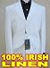 Brand New Hand Tailored 100% Irish Linen Top Quality Men Suit Summer 2007 White Men's Suits w/ Perfect Fit and Cut