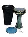 Turkish Copper Doumbek, Green Swirl, 8.5 x 14.5"