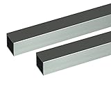 アルミ形材 ｱﾙﾐ角ﾊﾟｲﾌﾟ 2m 1.0x10x10mm ｼﾙﾊﾞｰ 2本組　　安田