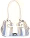 Etienne "Collection Privee" Santiago Linen Natural and Blue Stripe Tote