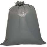 Genuine Joe GJO70342 Maximum Strength Low-Density Resin Trash Can Liner, 45 gallon Capacity, 46" Length x 39" Width x 1.55 mil Thickness, Black (Case of 50)