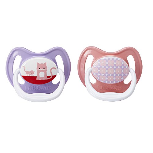 Dr. Brown's PreVent Design Pacifier, Girls, Stage 2,  6-12 Months